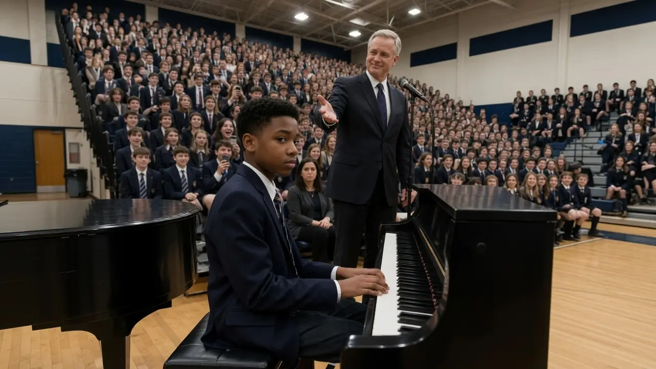 Principal Forced Black Boy Perform to Humiliate Him — His Fingers Hit Keys and Everyone Fell Silent