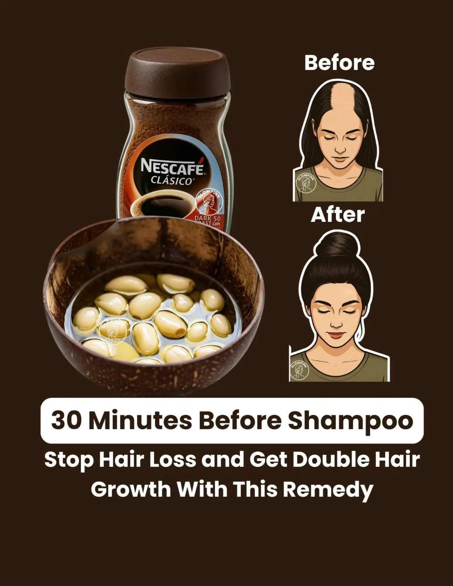 Coffee Garlic Hair Oil To Stop Hair Loss & Double Hair Growth