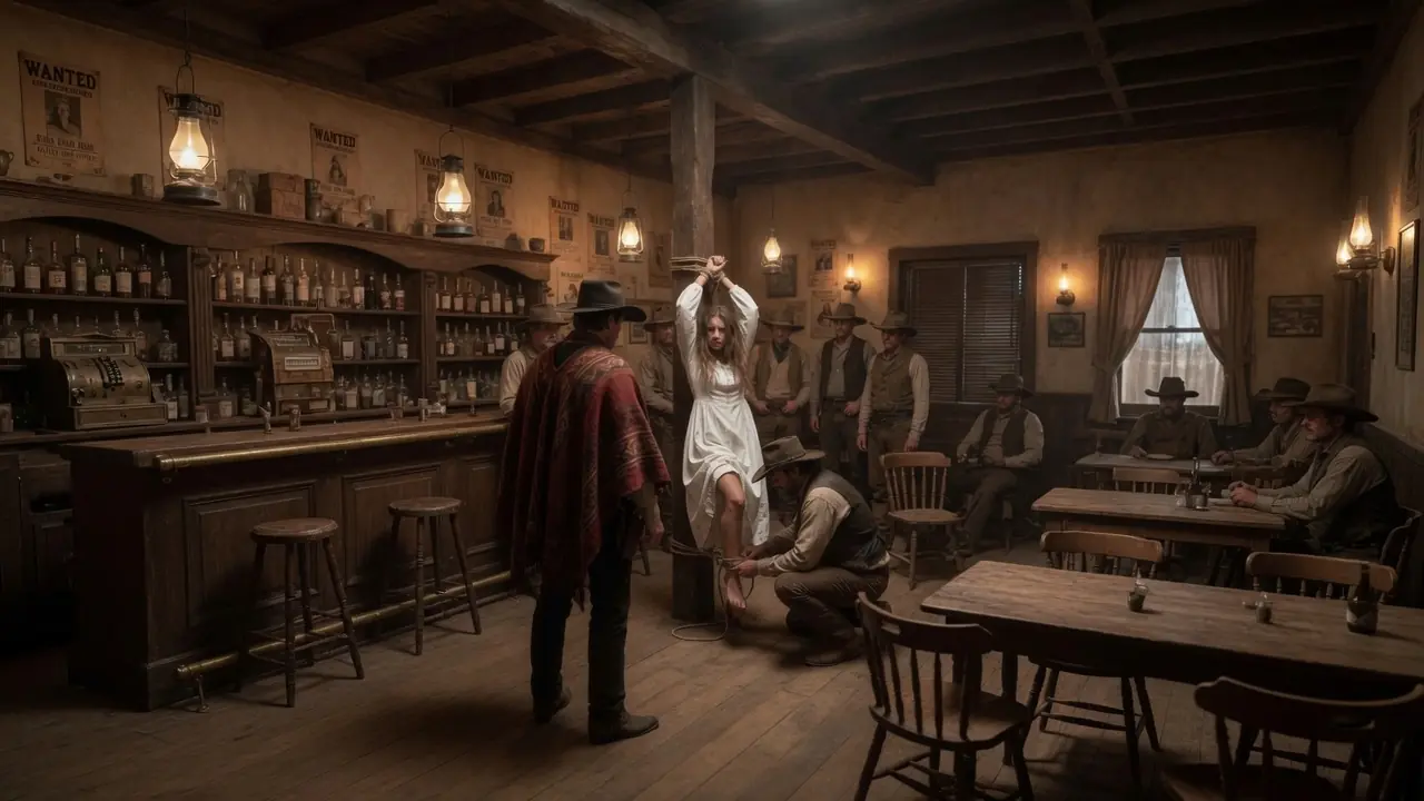 They Tied Her To A Saloon Post — Then A Stranger Walked In And Made The Whole Town Remember Her Father’s Name