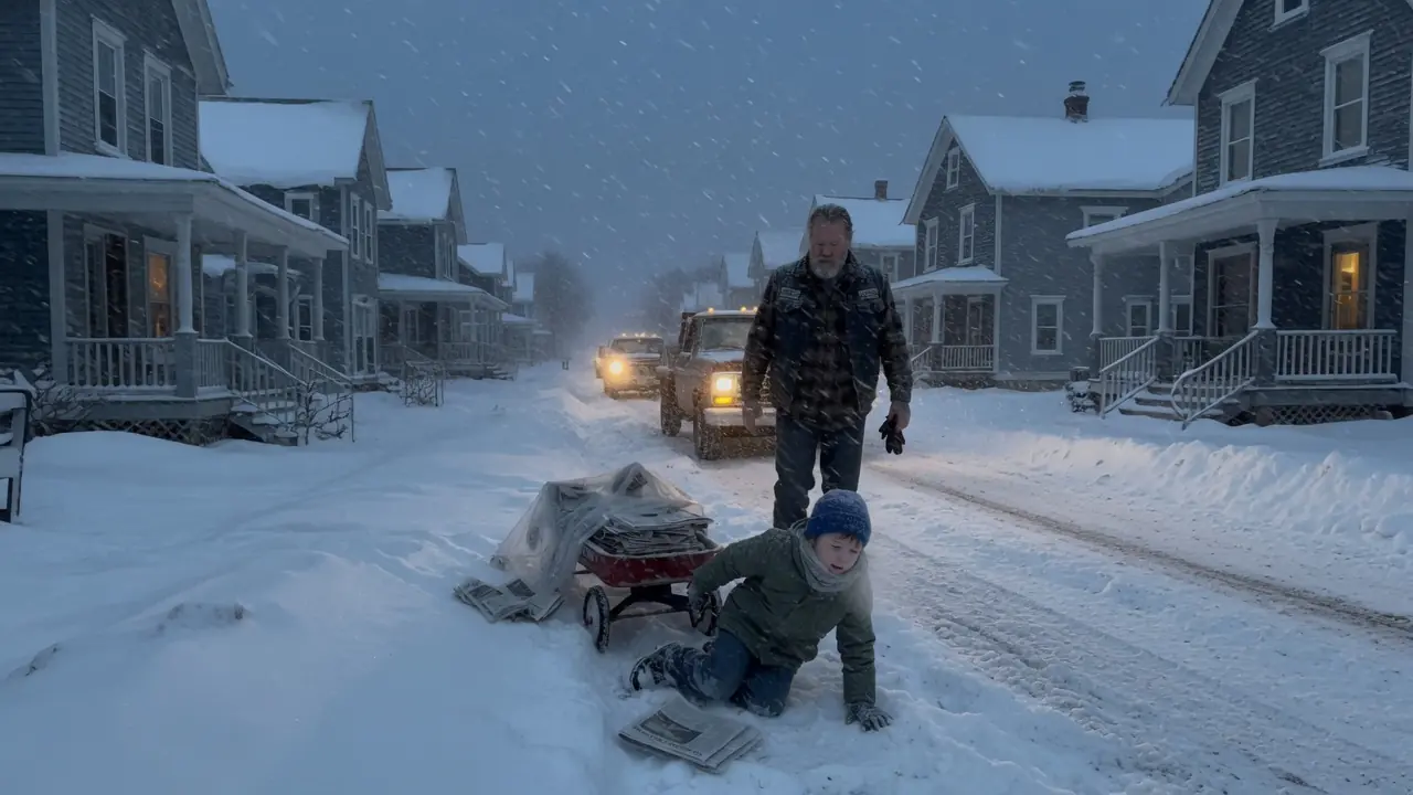 A Seven-Year-Old Delivered Newspapers Through a Blizzard — Until a Biker Saw His Frozen Hands