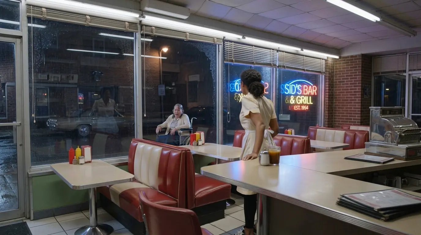 A Waitress Helped an Elderly Woman in the Rain — Next Day, Her Son Walked in the Diner