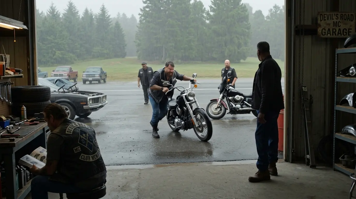 An Old Mechanic Helped Stranded Bikers in the Rain — What Rolled Into His Shop at Dawn Stunned Him