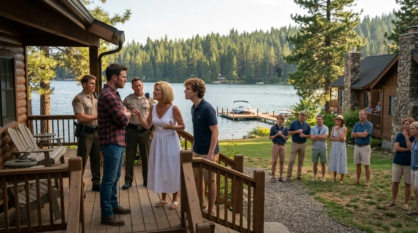 “Give Us the Keys!” HOA Karen’s Son Demanded My Lake Cabin — He Picked the Wrong Owner!
