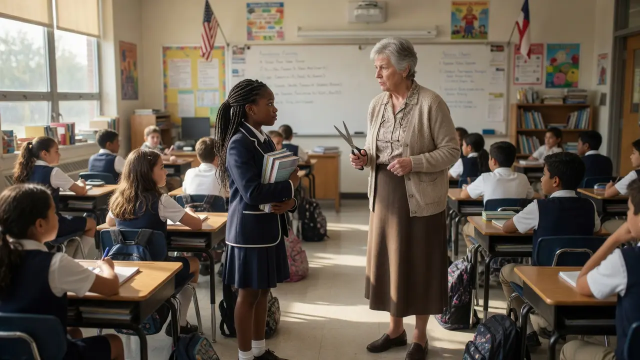 Your Hair Disgusts Me! Teacher Cuts Black Girl's Braids  Then Her Mother Walks In Wearing a Ba