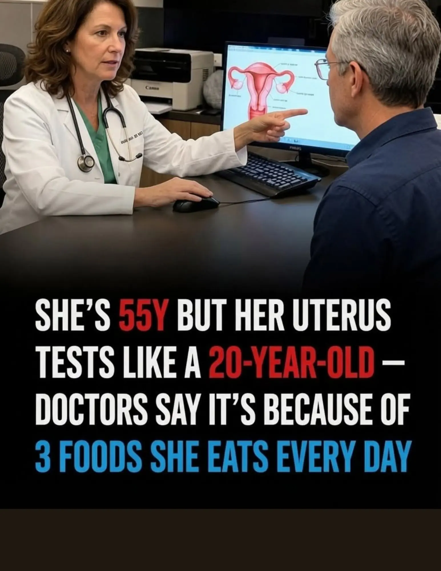 She's 55, But Doctors Say Her Uterus Looks Like a 20-Year-Old's—Thanks to 3 Foods She Eats Daily