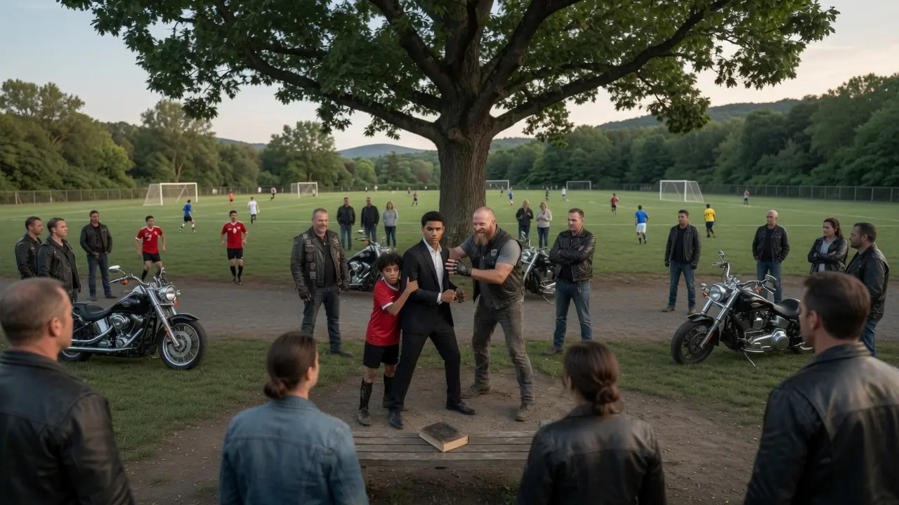 Five Bikers Surrounded a 16-Year-Old Waiting for His Little Brother — Then One of Them Reached for His Suit Jacket and Heard, “You Don’t Want to Do This.”