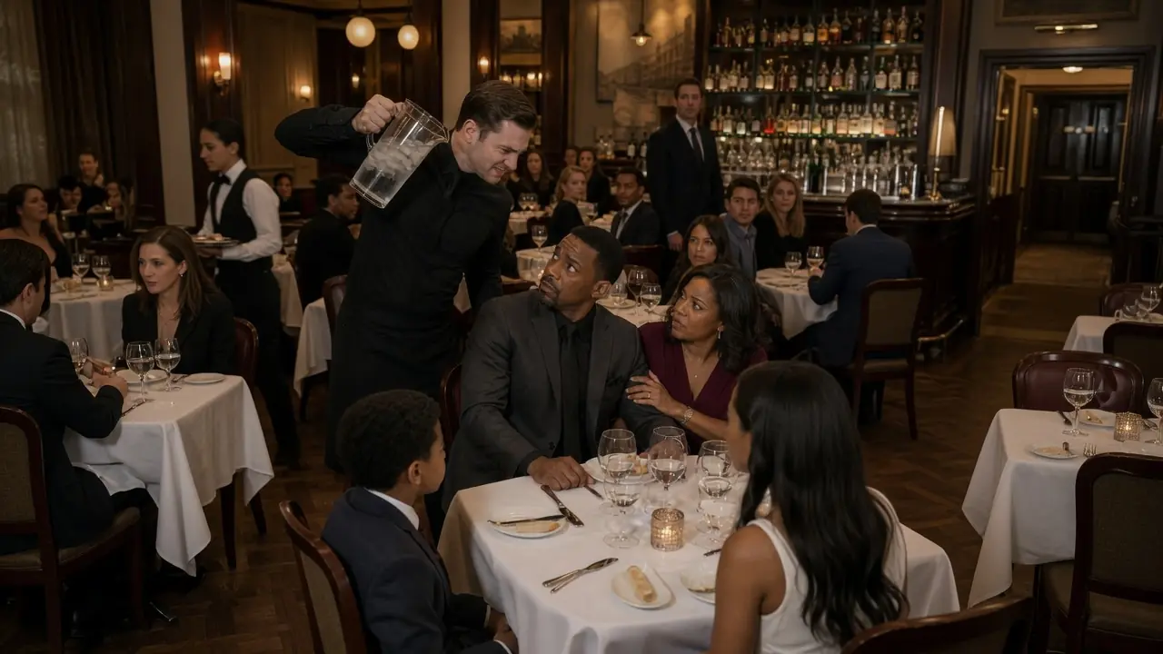 Waiter Pours Water on Black Family — Then the Dad Stands Up