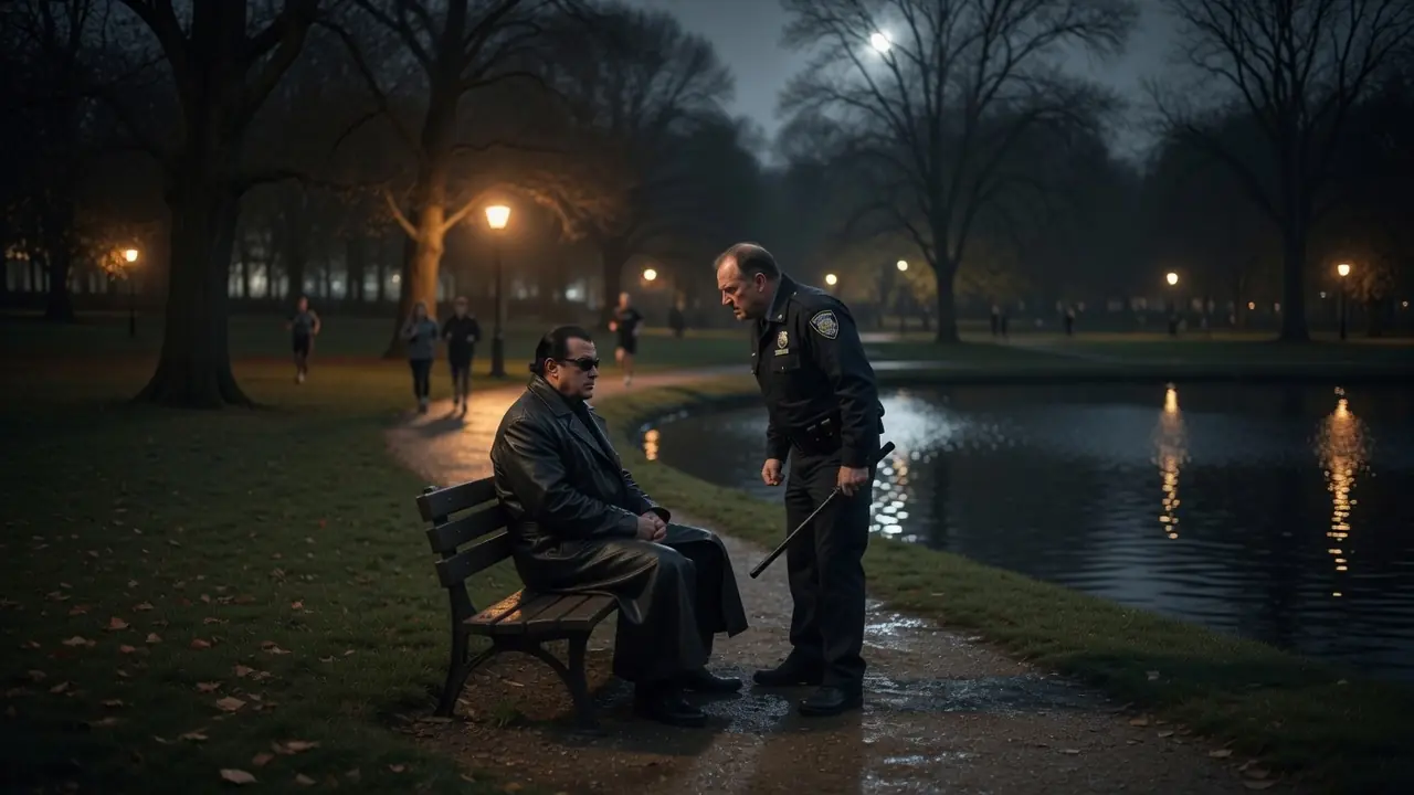 The Officer Put Hands On The Wrong Man In The Park