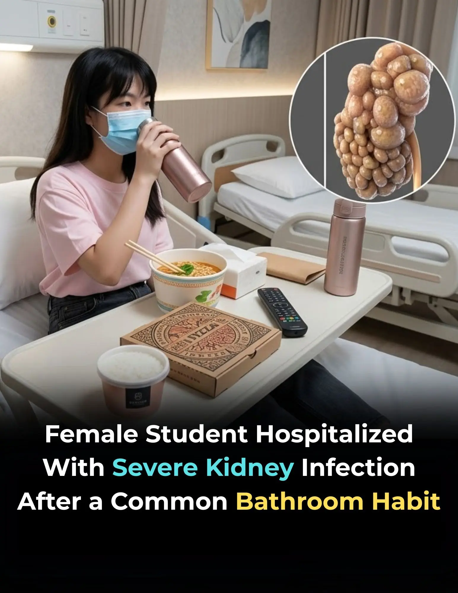 Female Student Hospitalized With Severe Kidney Infection After a Common Bathroom Habit