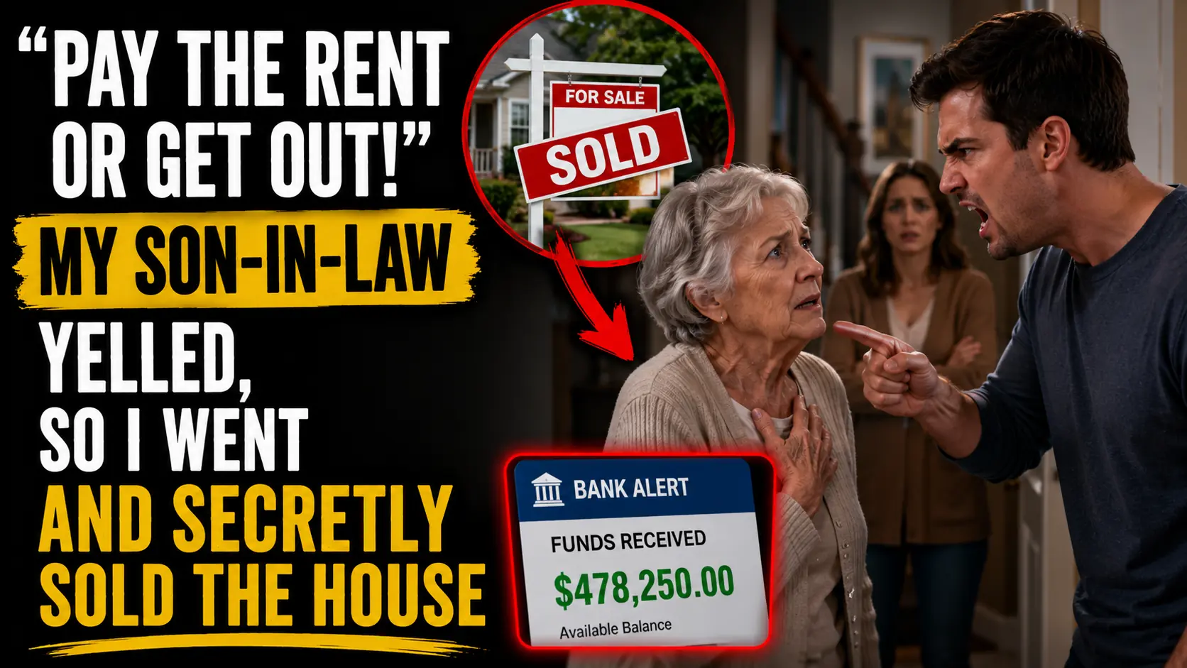“Pay The Rent Or Get Out!” My Son-in-law Yelled, So I Went And Secretly Sold The House