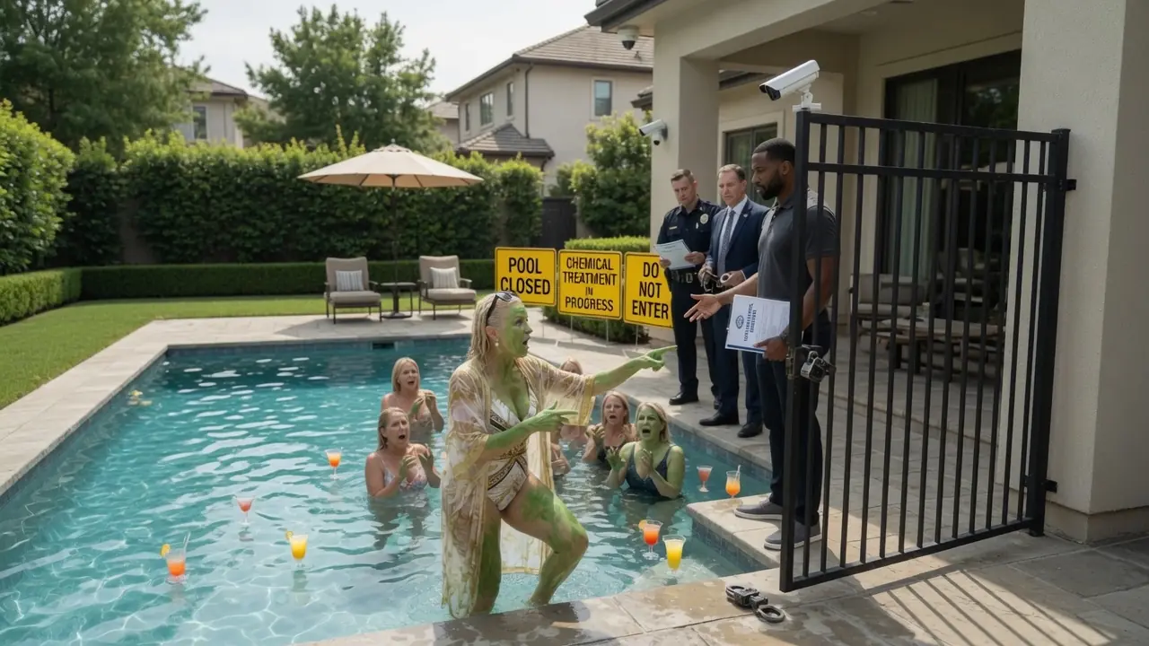 Racist HOA Karen Kept Using Black Man’s Pool Without Permission — Regrets It When she Turned Green