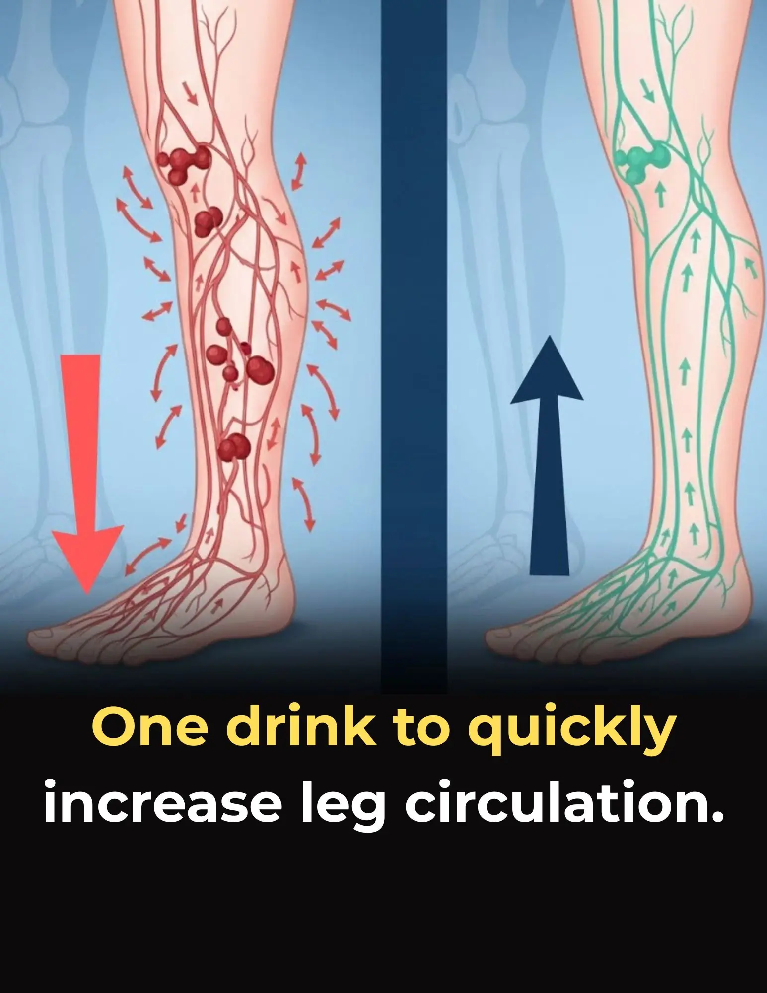 One drink to quickly increase leg circulation