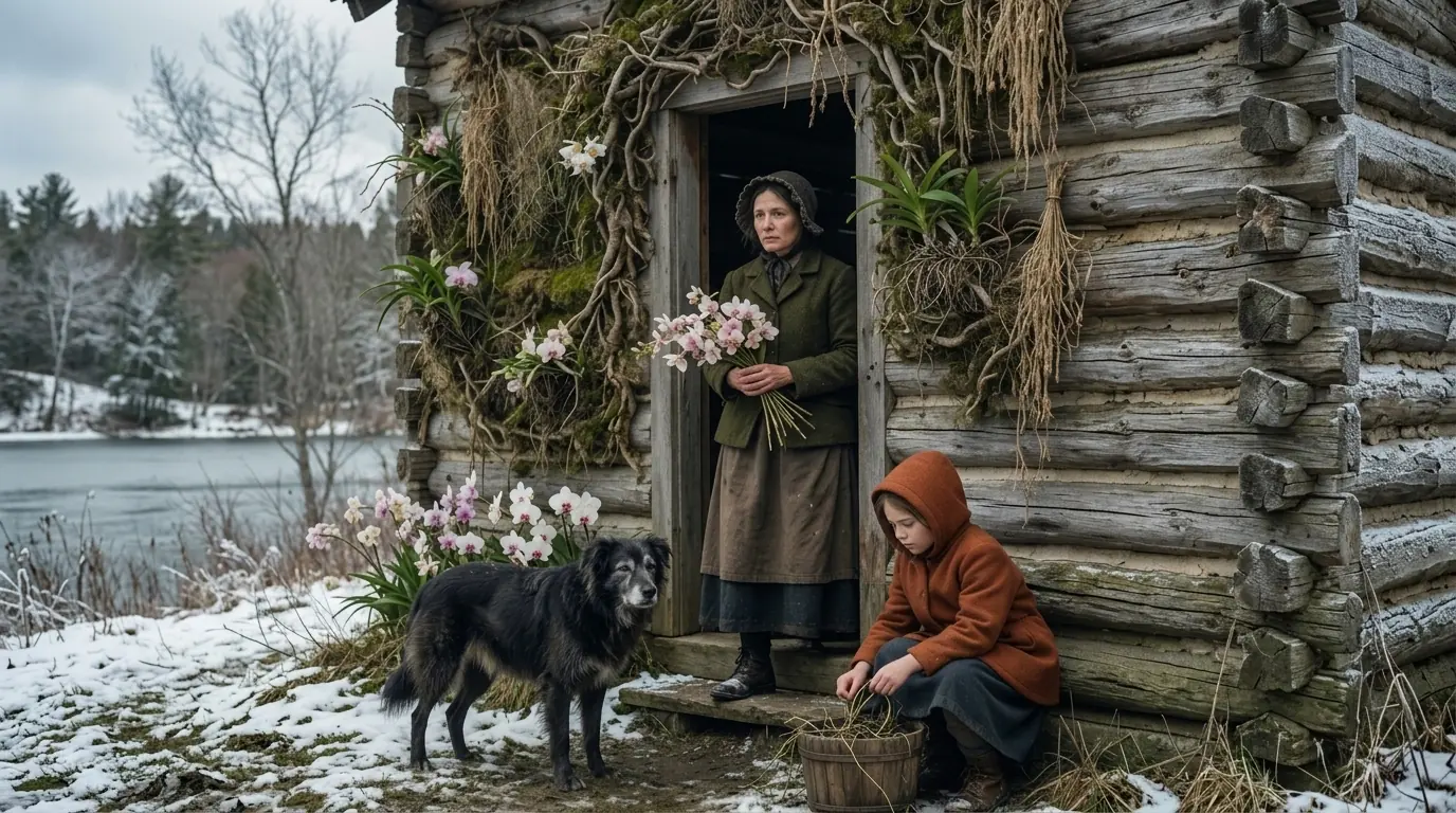They Believed the Widow Planted Orchids Against Her Cabin for Fancy — Until the Snowstorm Came