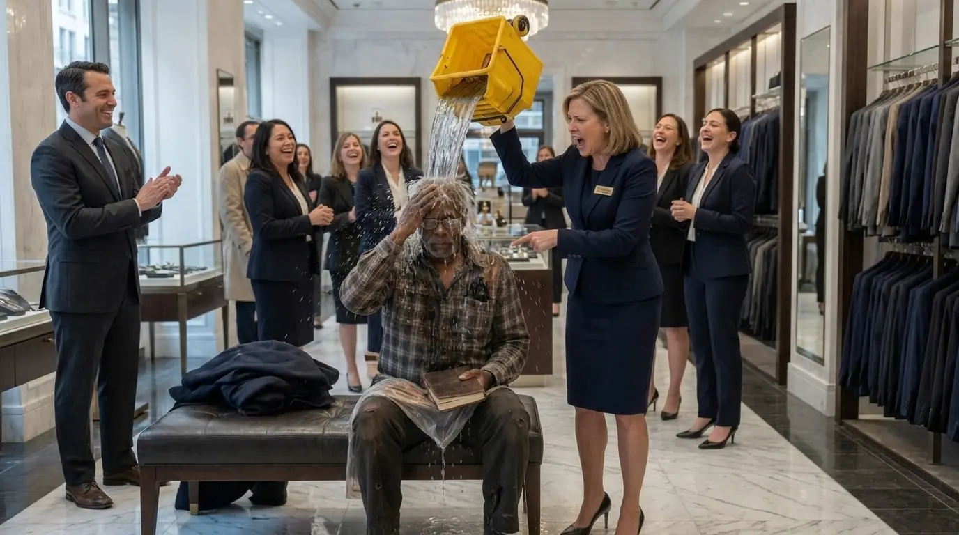 Saleswoman Dumped Mop Water on Shabby Black Man — Turns Out He Was the Undercover CEO of the Store