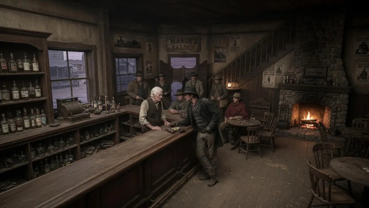 Five Outlaws Stormed The Saloon Looking For Trouble -  Unaware A Legend Was Already Waiting For Them