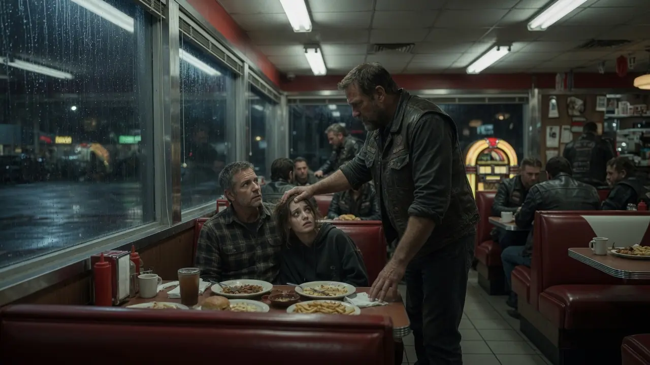 The Biker Grabbed His Daughter In A Diner — Then Her Father Stood Up