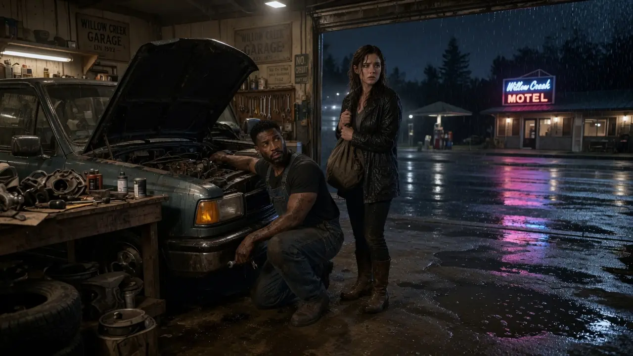 A single Poor Mechanic Fixed a Stranded Woman’s Truck — Unaware She Is A Powerful Billionaire!