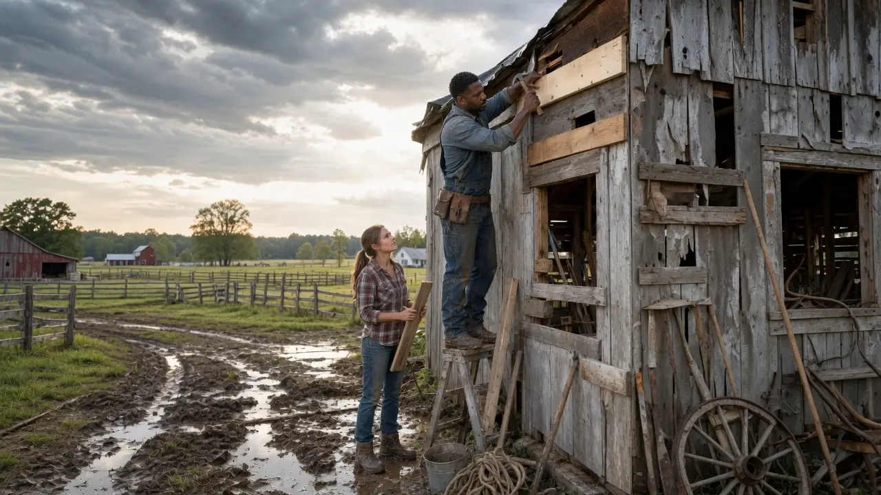 Struggling Single Dad Helps Repair Farmer’s Shed — Unaware She Owns Thousands of Acres of Farmland