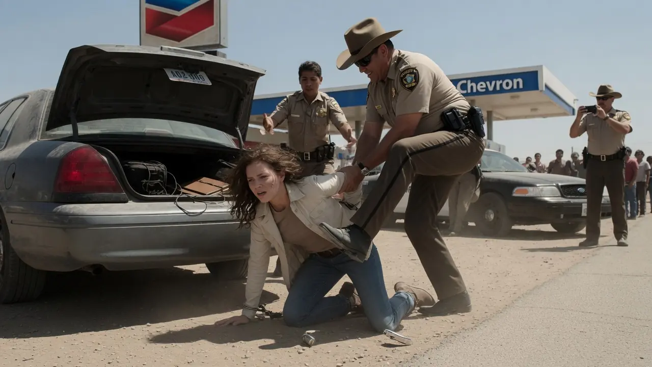 A SHERIFF DROVE HER TO THE GROUND — THEN LAUGHED AT THE BADGE BESIDE HER