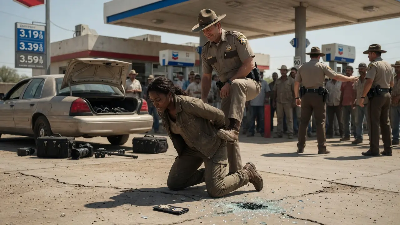 The Sheriff Put His Boot On A Woman’s Shoulder — Then Her Badge Hit The Ground