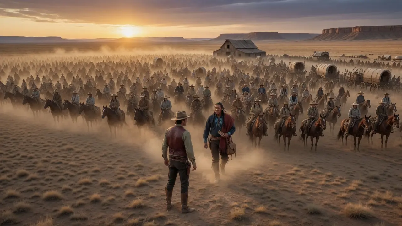 Cowboy Helped a Starving Native - Right Then , 200 Warriors Lined Up Outside His Barn