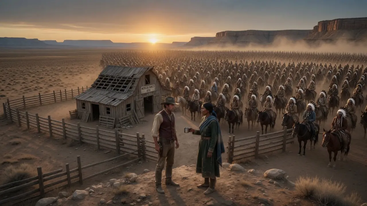 He Gave Water to a Giant Native Woman - Next Morning 300 Warriors Surrounded His Ranch
