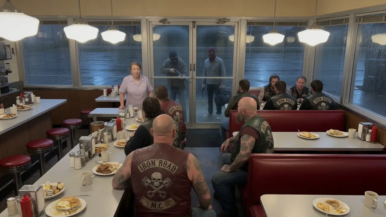 THIEVES Tried to ROB a Diner — Until They Realized HELLS ANGELS Were Sitting Inside