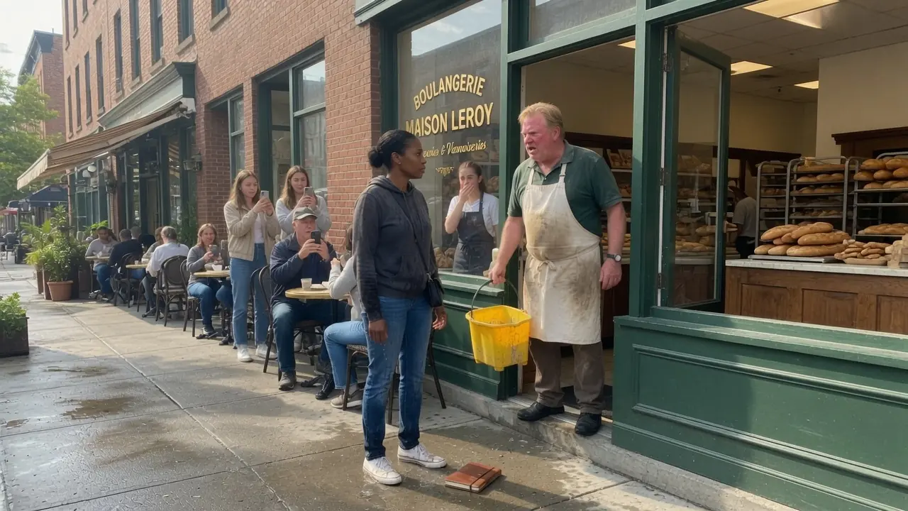 Bakery Owner Dumped Mop Water on Black Girl — Only for 60 Seconds Later, His Whole World Collapse