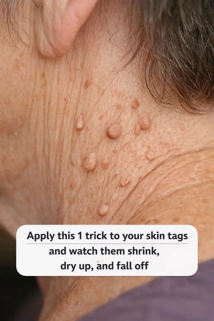 Apply this 1 trick to your skin tags and watch them shrink, dry up, and fall off