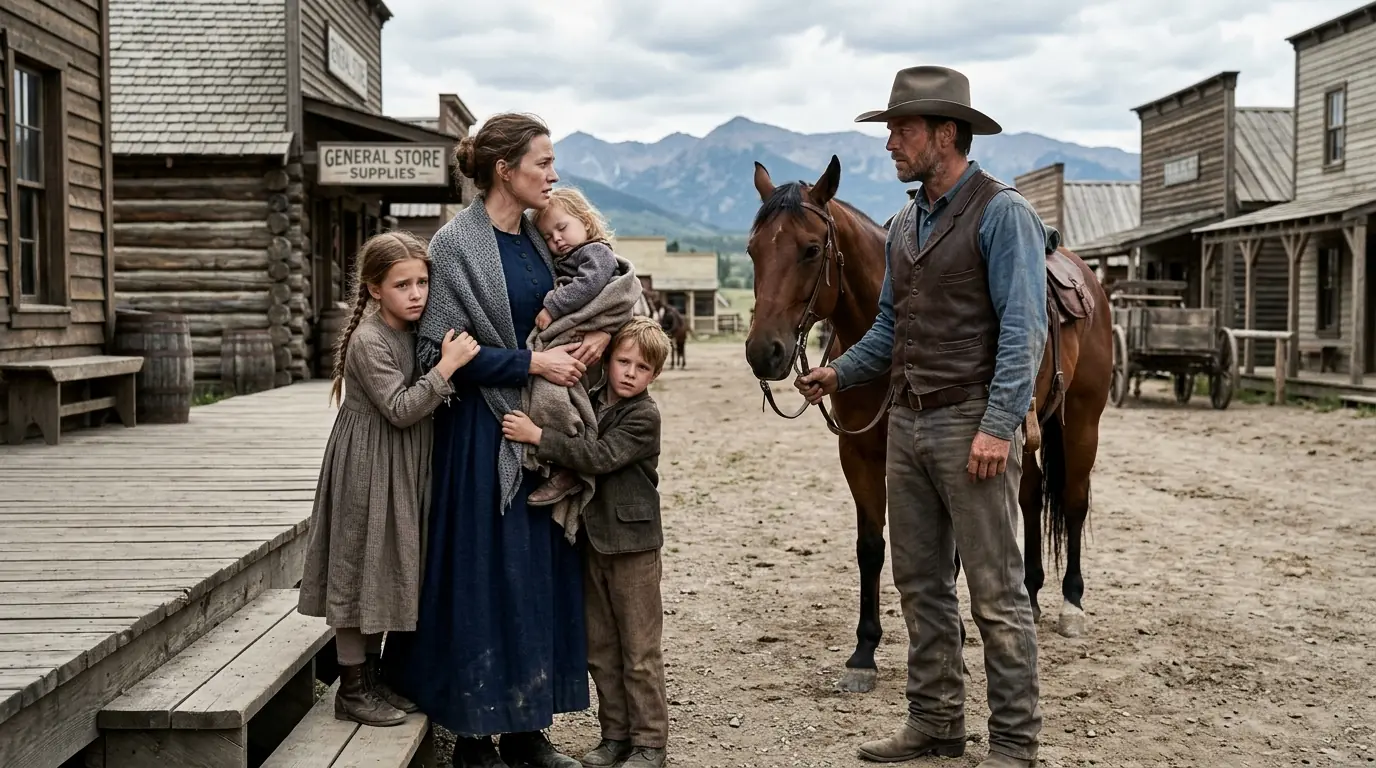 She Sighed, “No One Wants A Bride With Three Kids” — The Cowboy Smiled, “I Always Wanted A Big Family”