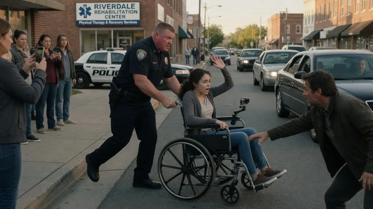 THE OFFICER SHOVED HER WHEELCHAIR TOWARD TRAFFIC — THEN SOMEONE CALLED HIS NAME