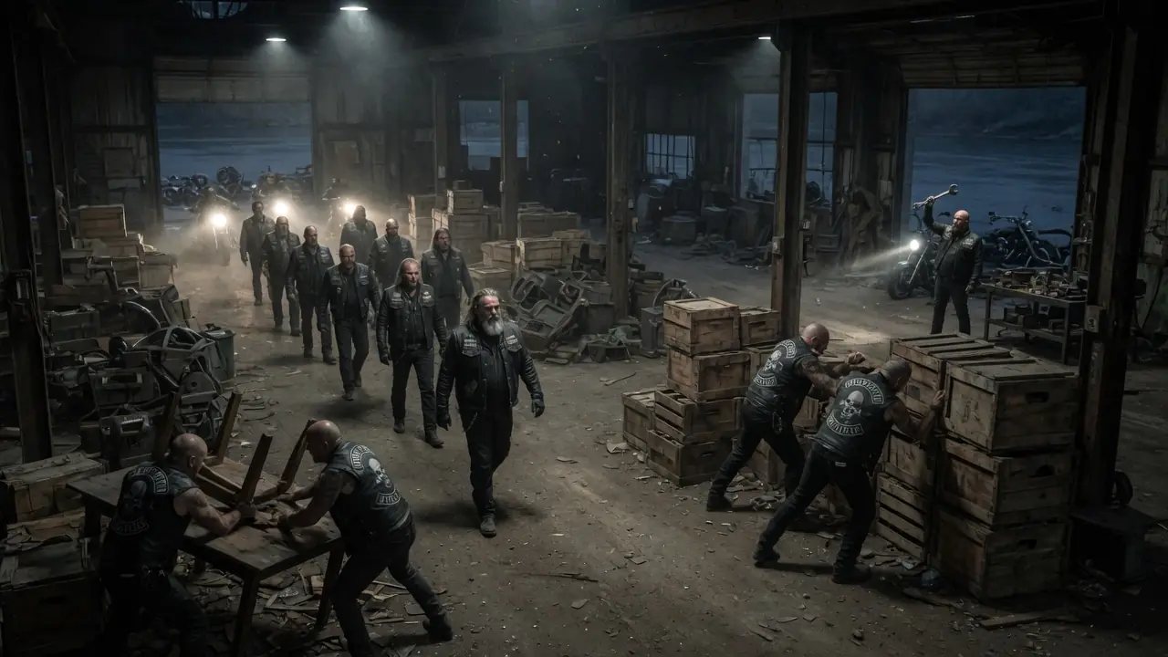 THE BIKERS STORMED THE WAREHOUSE — THEN THE GANG LEADER RAISED A METAL WRENCH