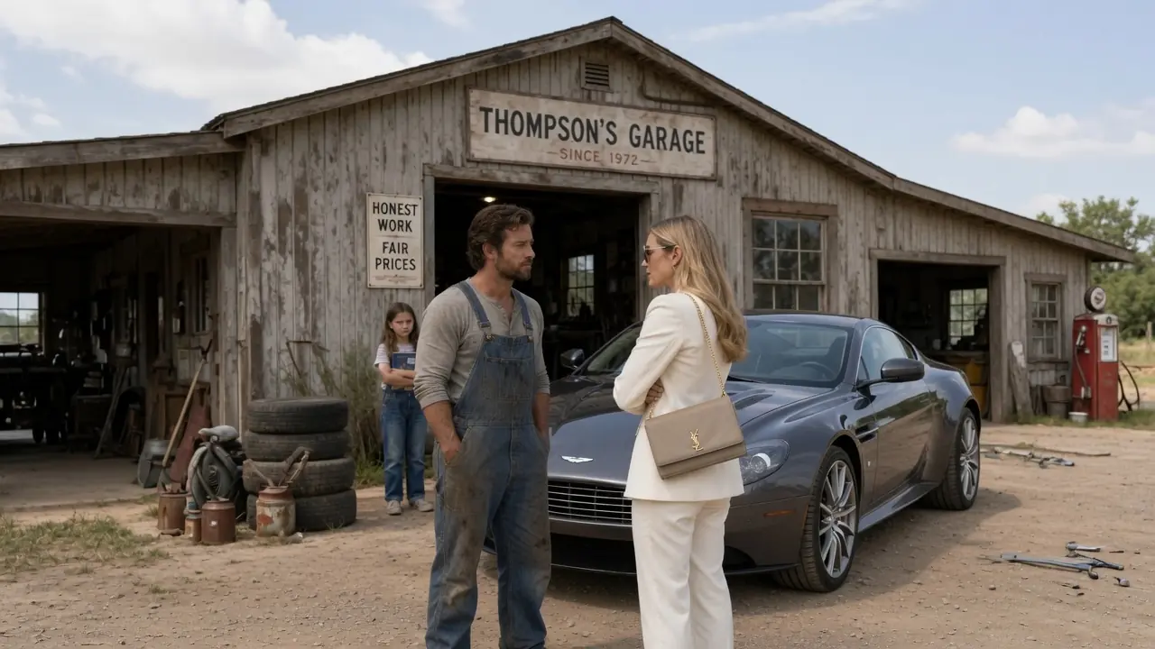 Female Billionaire Mocked a Single Dad’s Tiny Garage — Then 30 Aston Martins Took Over His Garage