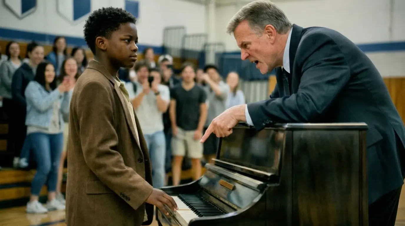 Principal Forced a Boy Perform to Laughed at Him — His Fingers Hit Keys and Everyone Fell Silent
