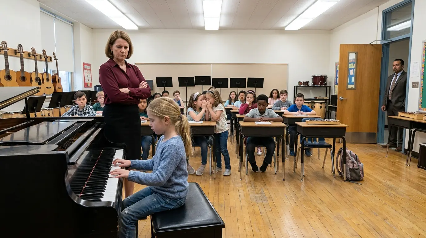 Teacher Forced a Little Girl to Play the Piano to Humiliate Her — But Her Talent Silenced Everyone