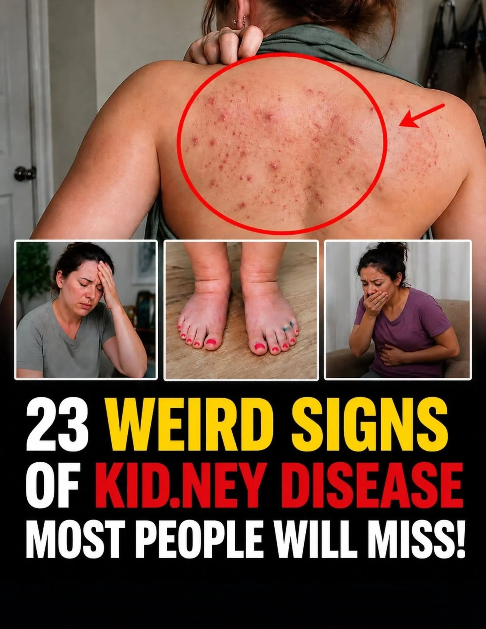 23 Weird Signs of Kid.ney Disease Most People Will Miss! Doctors Say These Symptoms Should Never Be Ignored