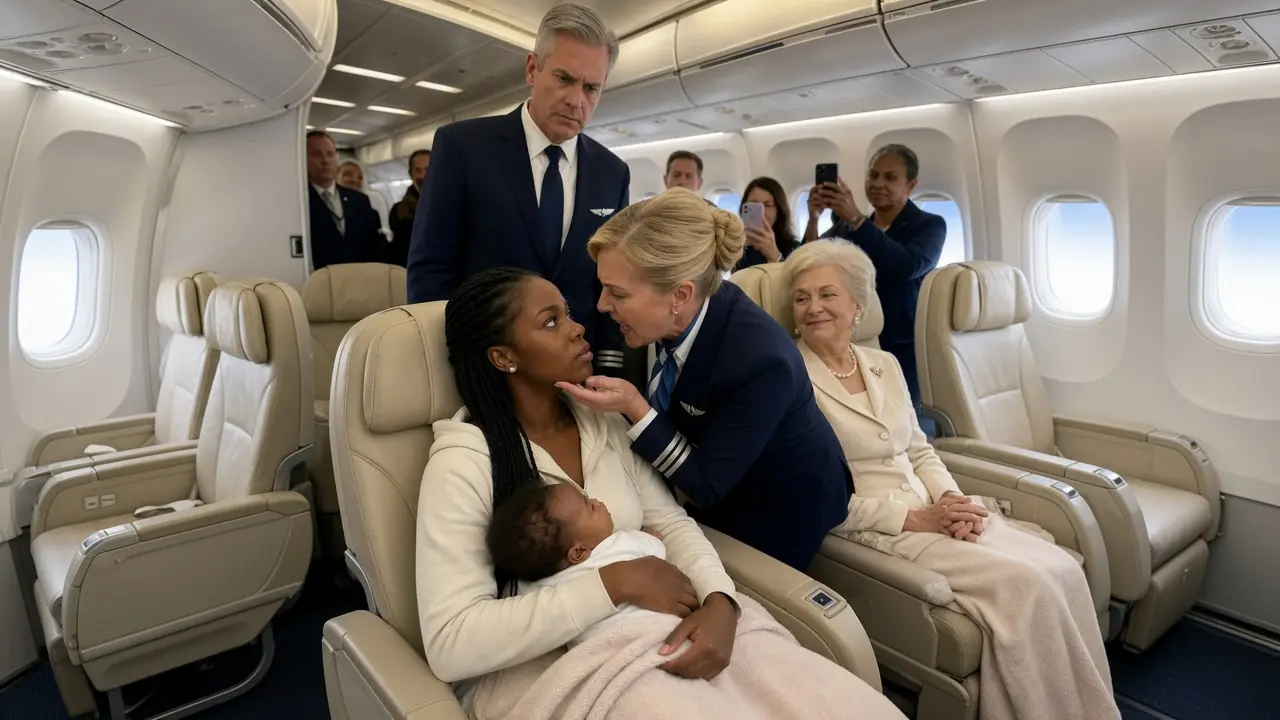 Flight Attendant Slapped Black Mom holding Baby — Didn’t Know Her Husband Owned the Airline!