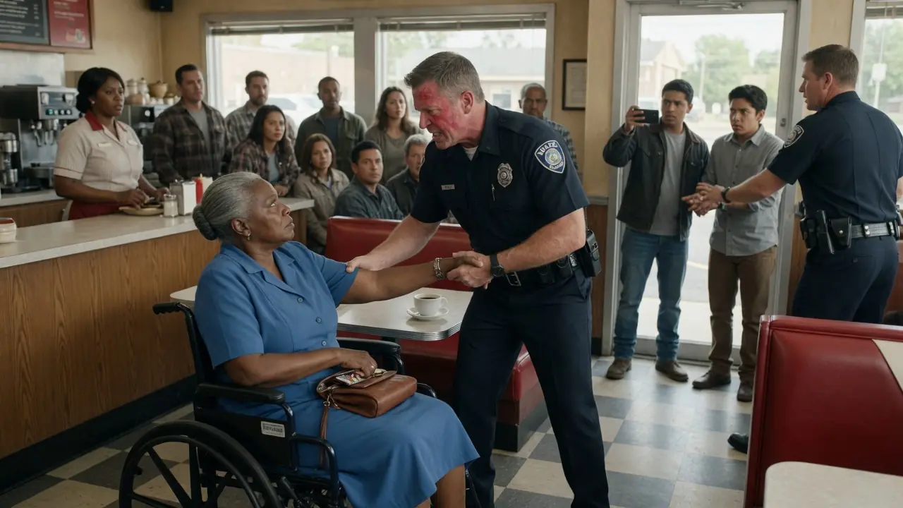 THE OFFICER TRIED TO DRAG A DISABLED WOMAN FROM HER WHEELCHAIR — THEN HER SONS WALKED IN