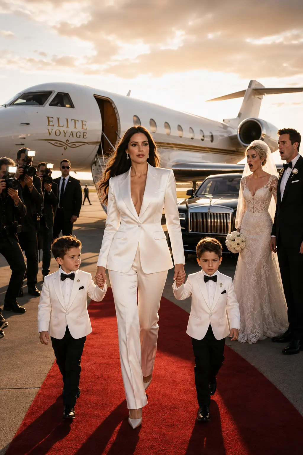 Ex-Husband Invited His “Poor” Ex-Wife to His Wedding — She Landed in a Billionaire’s Jet With His Twins and Said Three Words That Left Him Ashamed