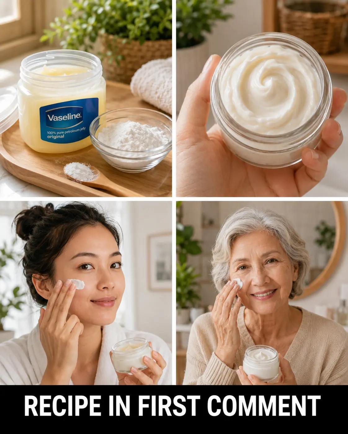 ✨ Homemade Vaseline Cream for Soft, Radiant-Looking Skin: A Simple DIY Moisturizing Blend