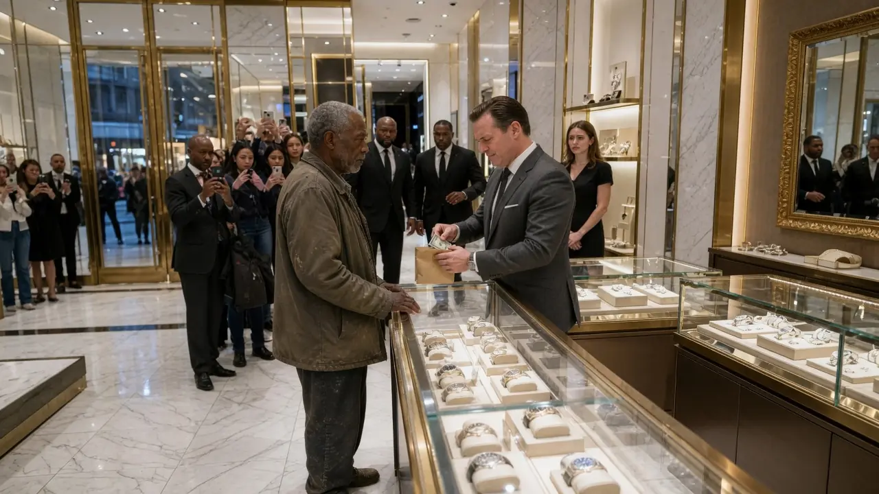 Manager Laughs at an Elderly Black Man's Worn Coat in Luxury Store — Until the Owner Calls Him "Dad"
