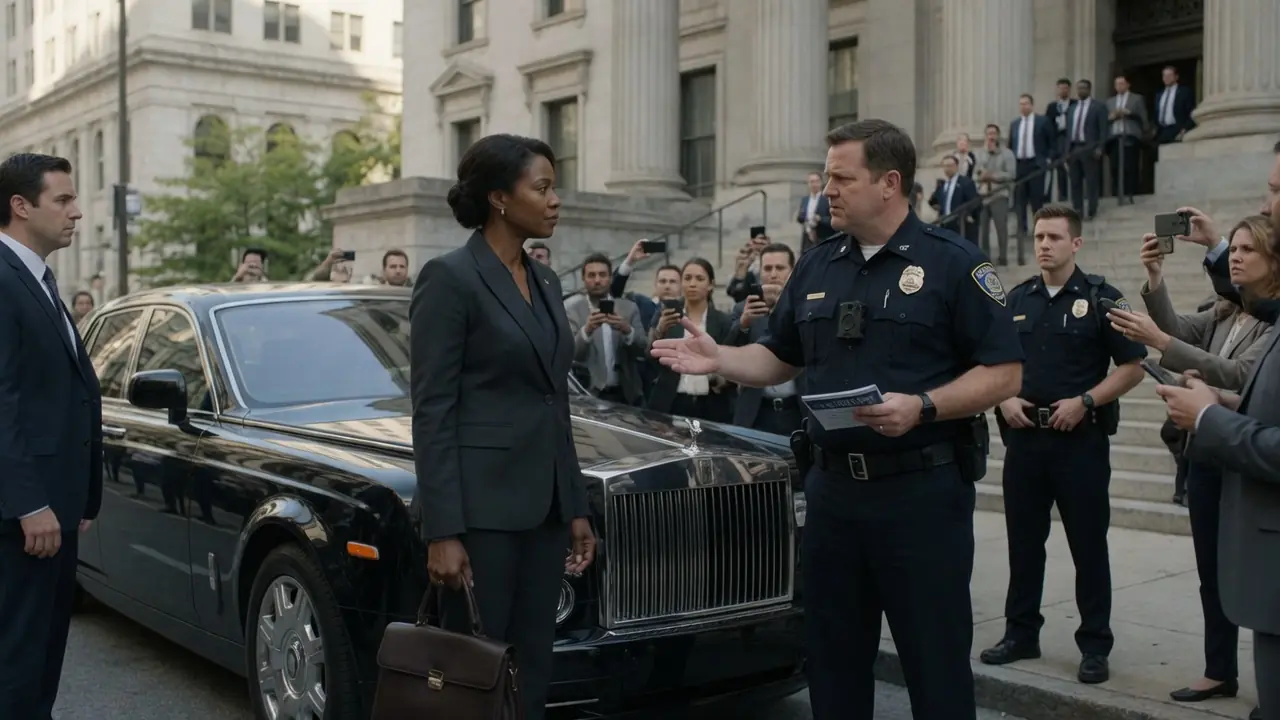 THE OFFICER HANDCUFFED A BLACK WOMAN BESIDE HER ROLLS-ROYCE — OUTSIDE HER OWN COURTHOUSE