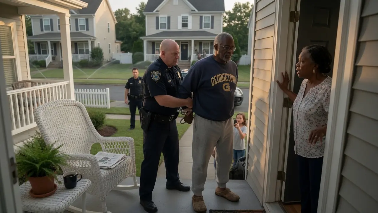 THE OFFICER HANDCUFFED A BLACK MAN ON HIS OWN PORCH — THEN MOCKED HIS ONE PHONE CALL