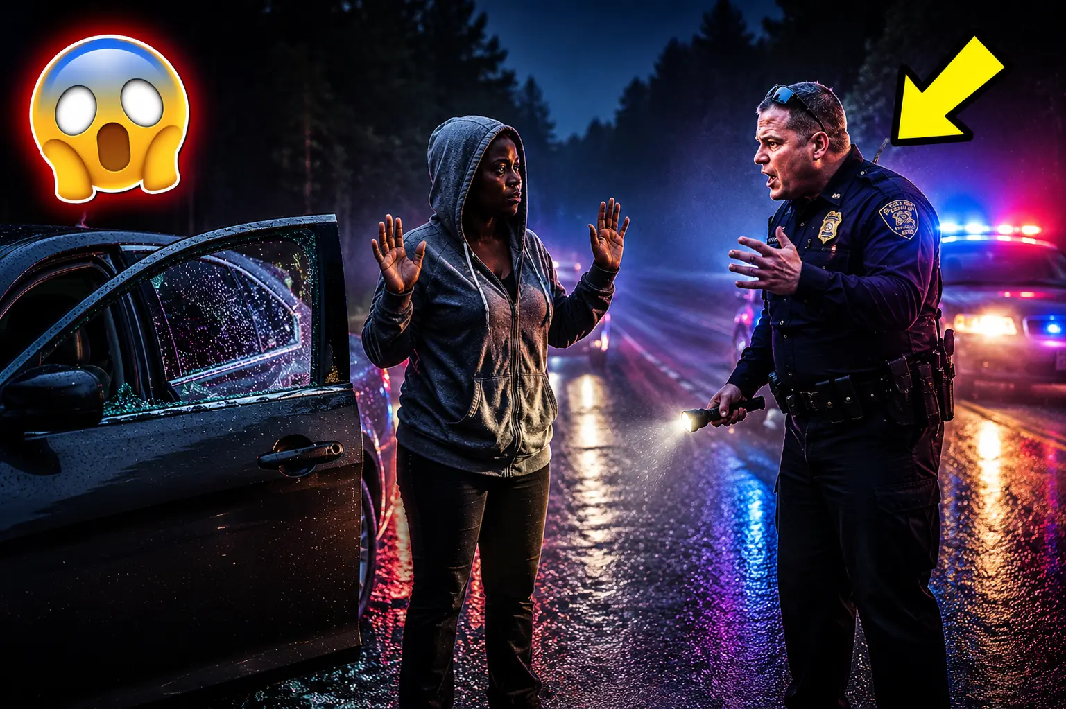 A Cop Smashed a Black Woman's Car Window and Tossed Her Badge Into the Dirt — Then the Sirens Got Closer