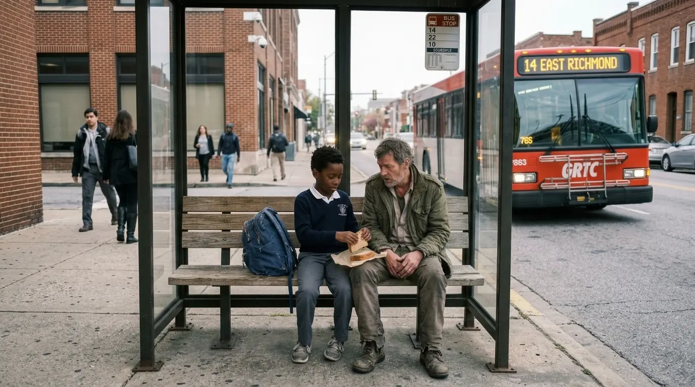 Young Boy Gave Starving Man Last Sandwich — Next Day 50 Police Officers Lined Up At His Door