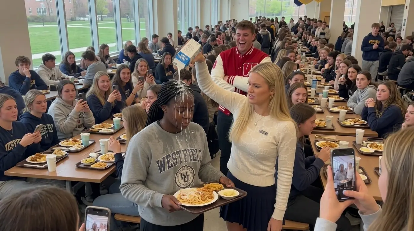 Bully Dumps Milk on the New Black Girl at Lunch — Unaware She's a State Wrestling Champion