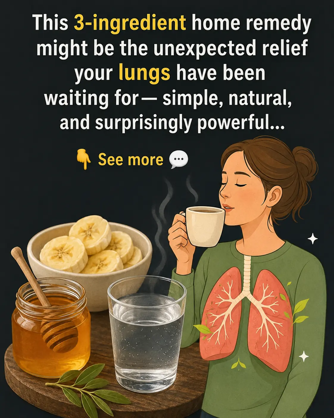 Mix Bananas, Honey and Water: Cough and Bronchitis Will Disappear