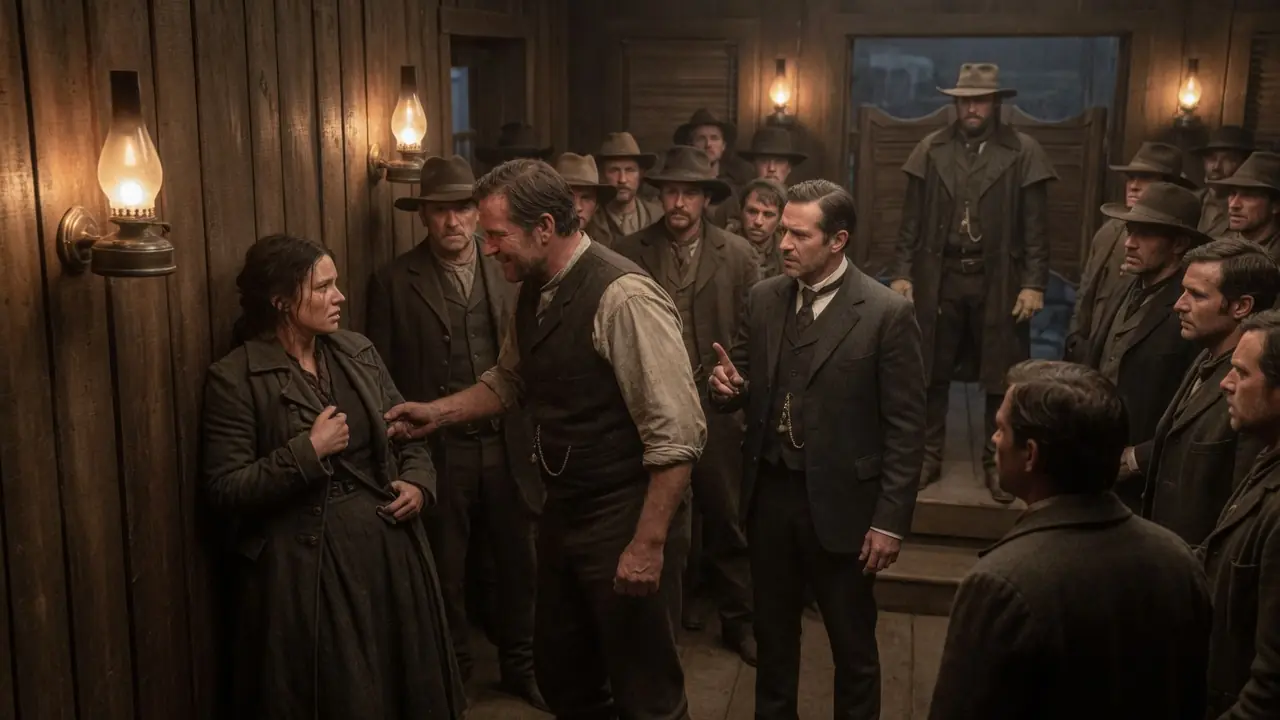 HE HAD HER SILENCED IN FRONT OF THE WHOLE SALOON — THEN THE WANTED MAN WALKED THROUGH THE DOOR