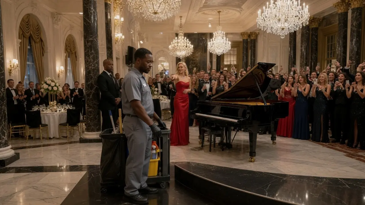 If You Can Play This Piano, I’ll Marry You! — Billionaire Mocked; Black Janitor Played Like a Genius