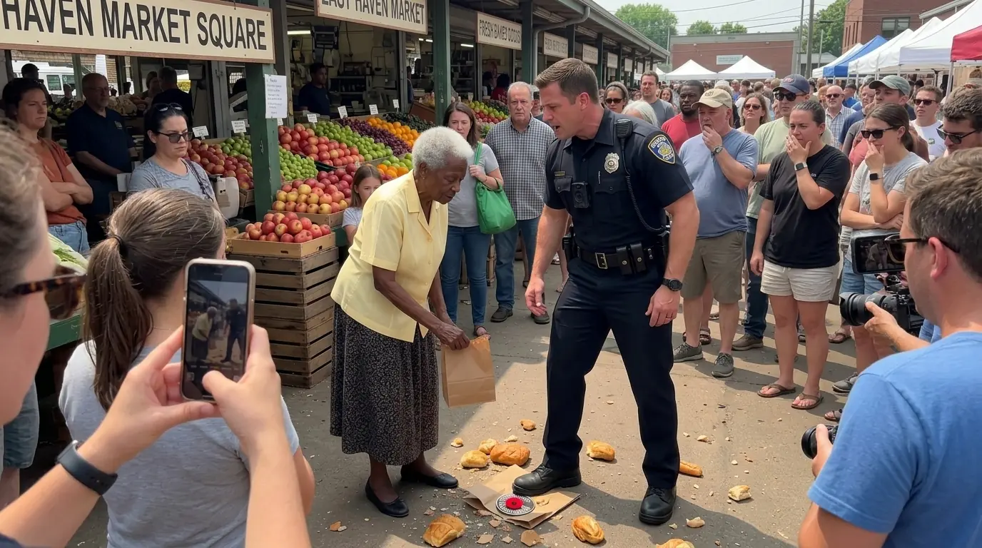"I Am The Law!" — Racist Cop Beats Old Lady, Not Knowing NAVY SEAL Admiral Stands Behind Him